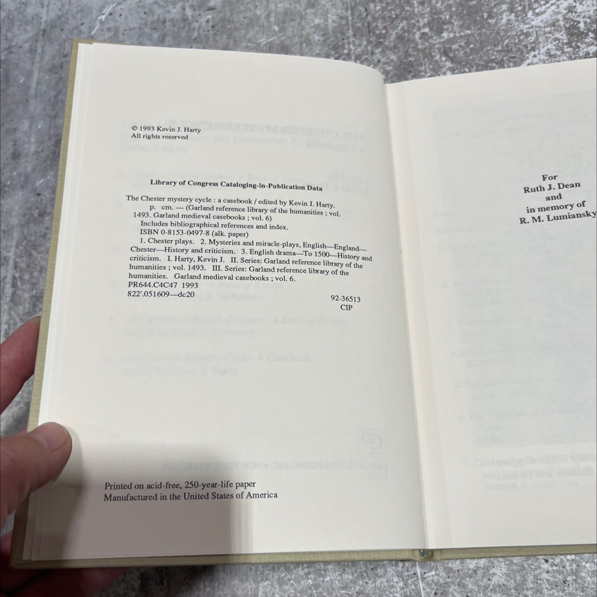 the chester mystery cycle: a casebook book, by Kevin J. Harty, 1993 Hardcover image 3