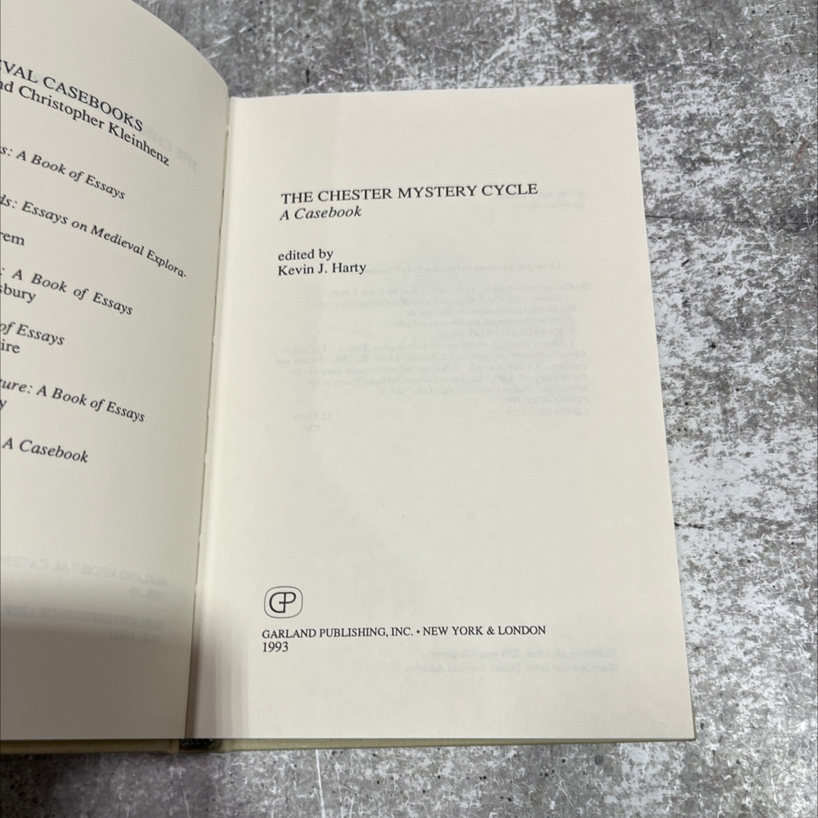 the chester mystery cycle: a casebook book, by Kevin J. Harty, 1993 Hardcover image 2