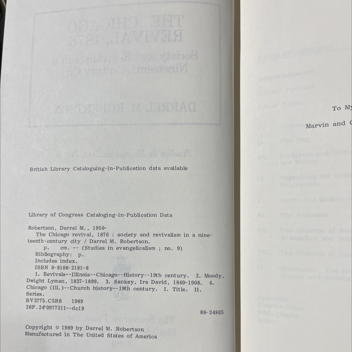 the chicago revival, 1876: society and revivalism in a nineteenth-century city book, by darrel m. robertson, 1989 image 3