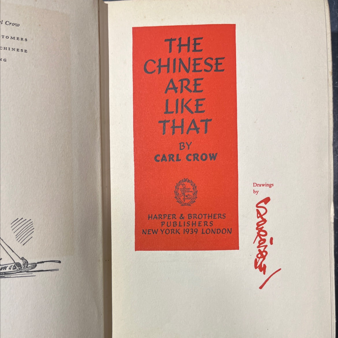 the chinese are like that book, by carl crow, 1939 Hardcover image 2
