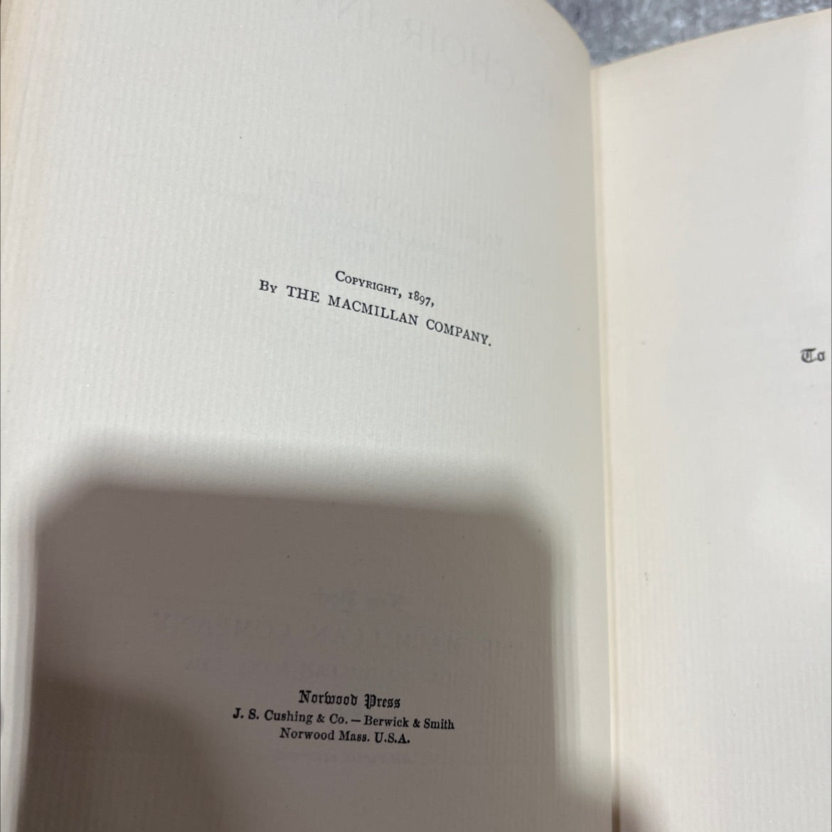 the choir invisible book, by james lane allen, 1897 Hardcover image 3