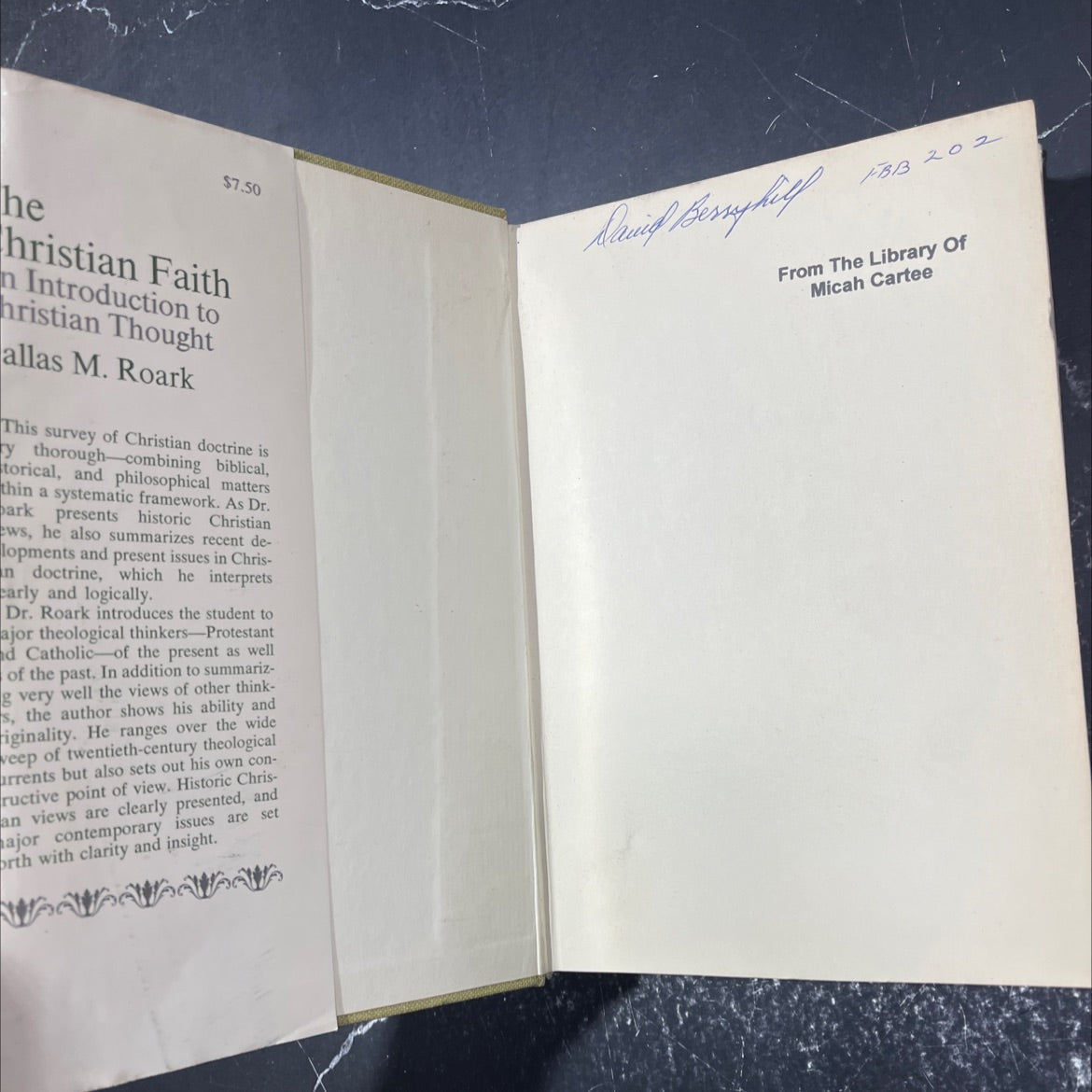 the christian faith book, by dallas m. roark, 1969 Hardcover image 4