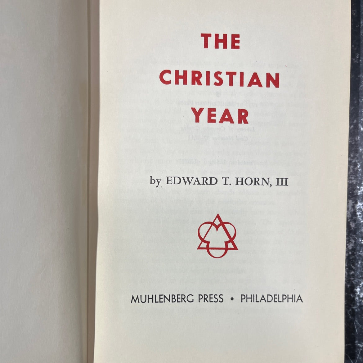 the christian year book, by edward t. horn, iii, 1957 Hardcover image 2