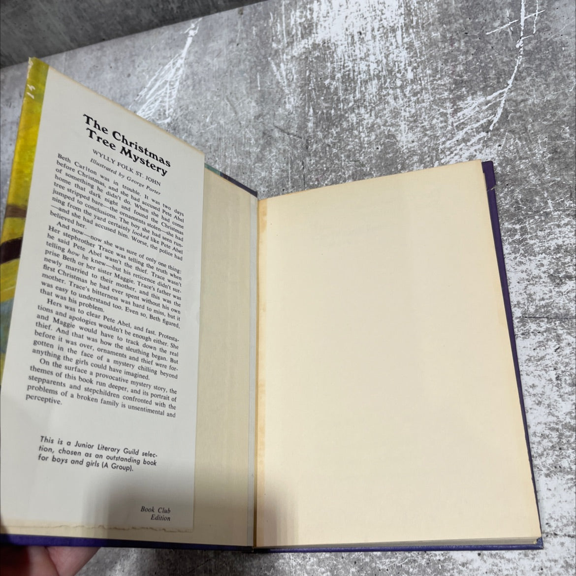 the christmas tree mystery book, by Wylly Folk St. John, 1969 Hardcover image 4