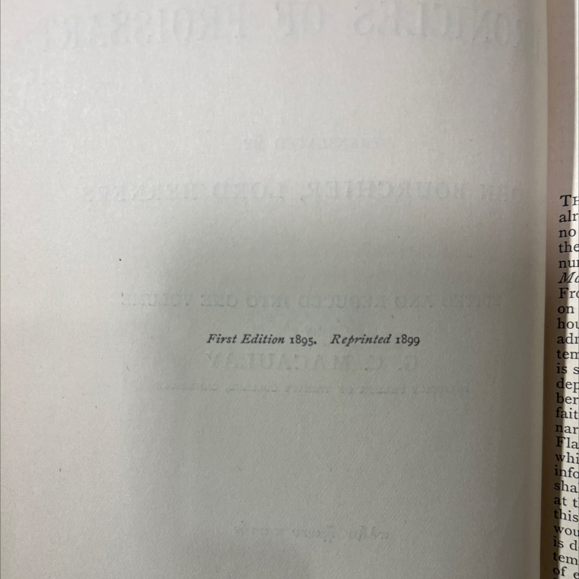 the chronicles of froissart book, by john bourchier, lord berners, 1899 Hardcover image 3