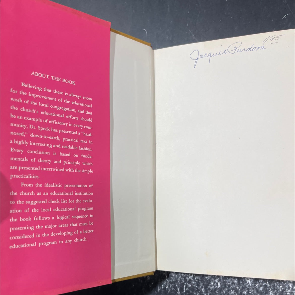 the church's educational program book, by henry e. speck, jr., 1963 Hardcover image 4