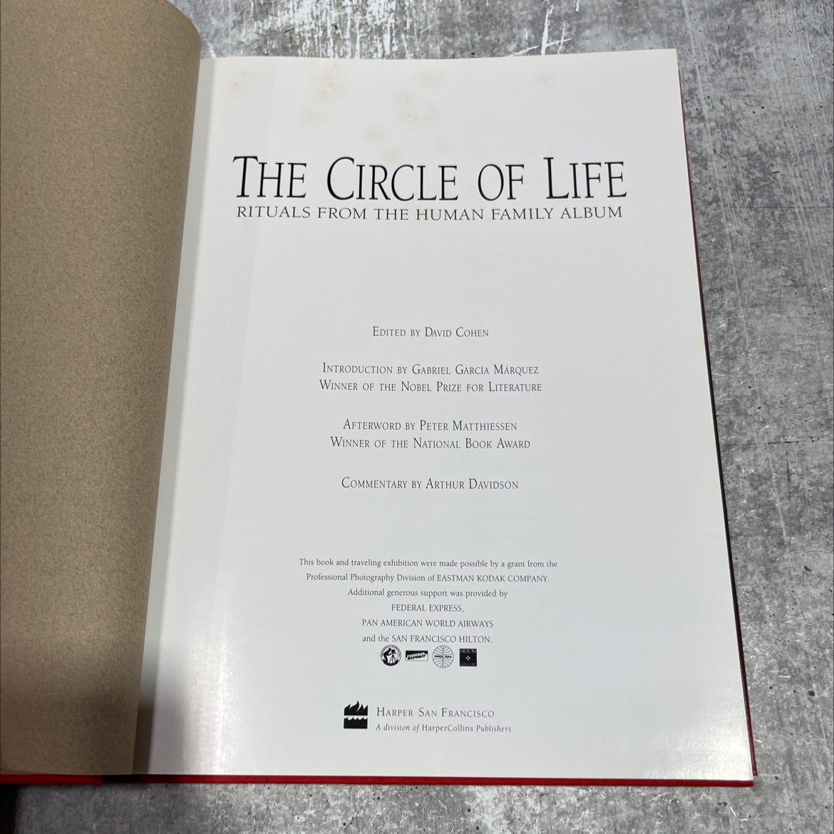 the circle of life rituals from the human family album book, by David Cohen, 1991 Hardcover image 2