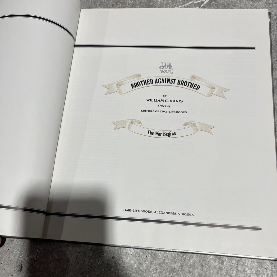 the civil war brother against brother book, by william c. davis, 1984 Hardcover image 2