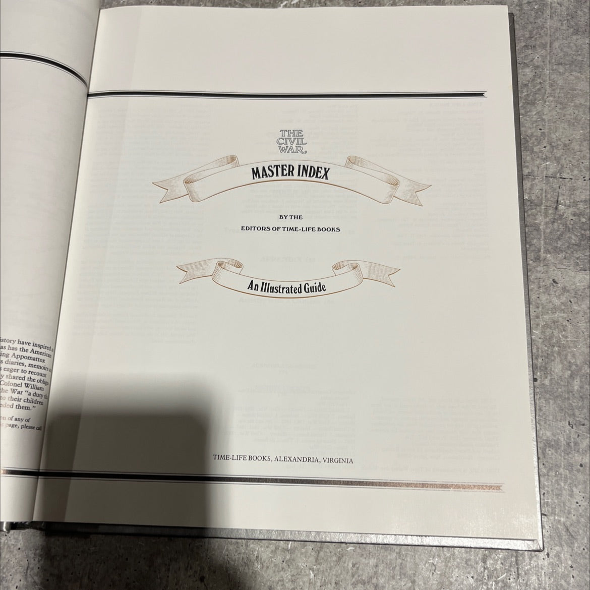 the civil war master index book, by editors of time-life books, 1993 Hardcover image 2