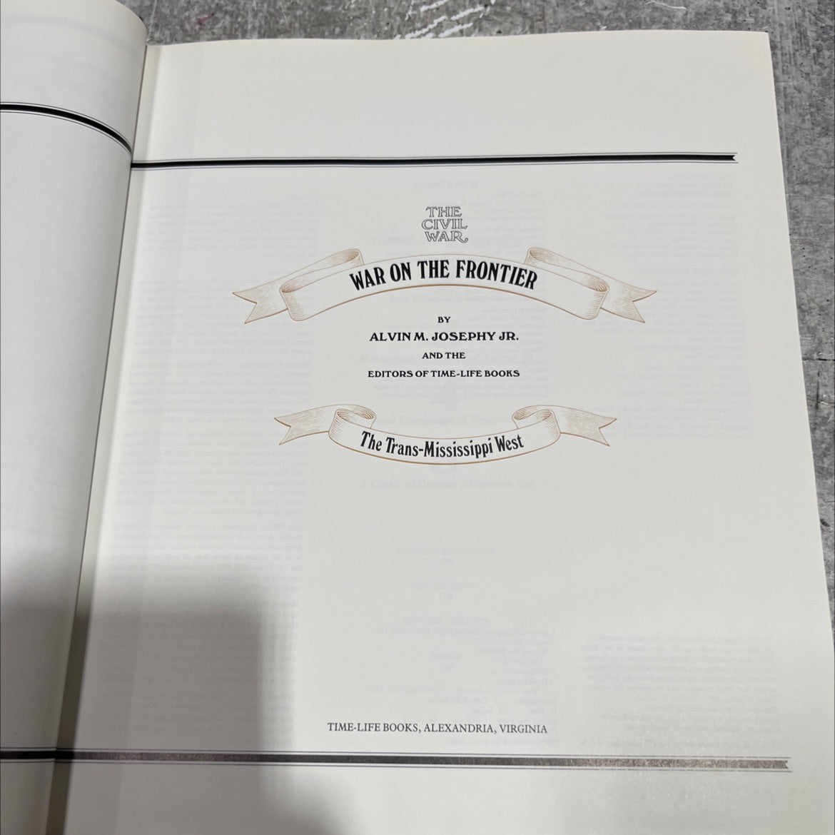 the civil war war on the frontier book, by alvin m. josephy jr. and the editors of time-life books, 1970 Hardcover image 2