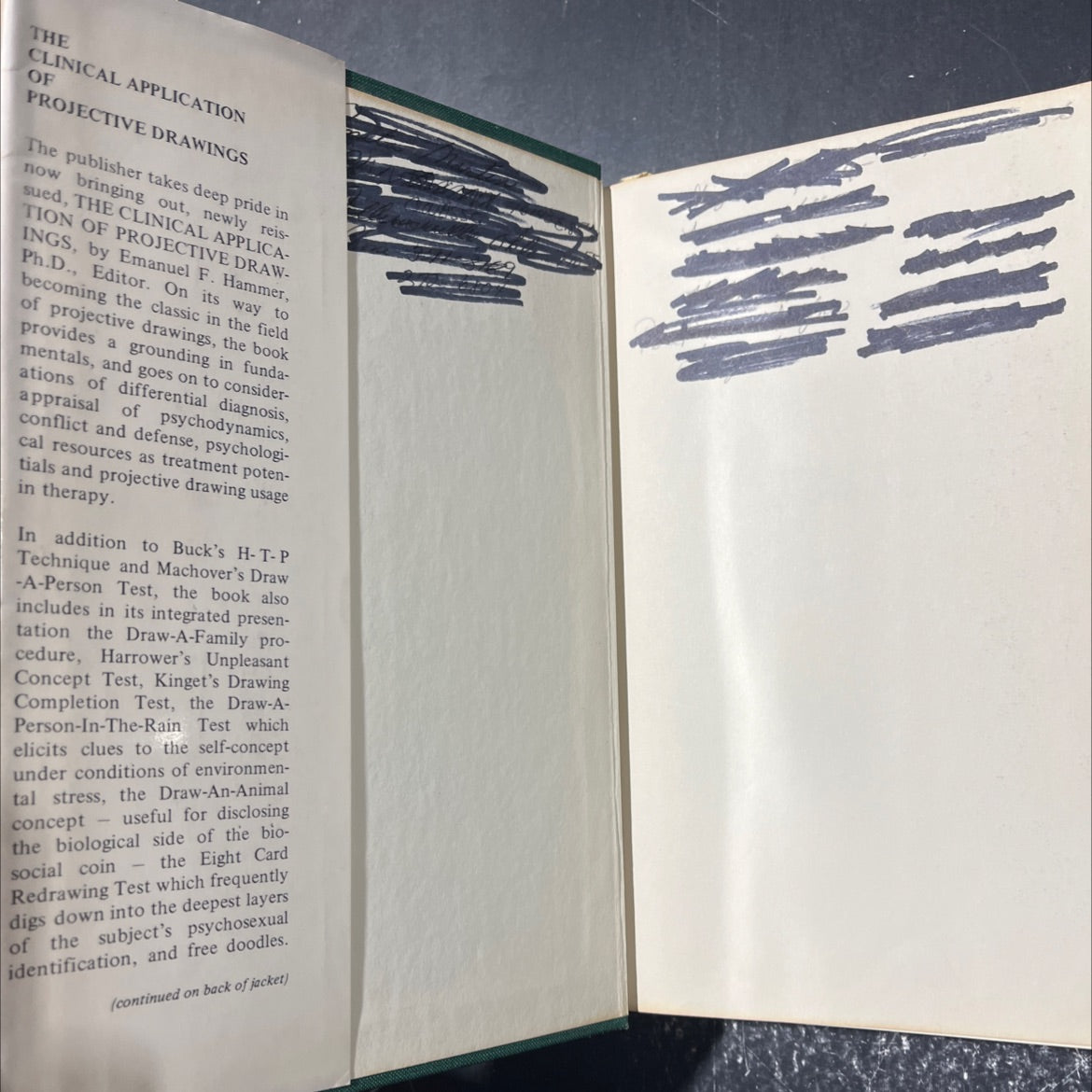 the clinical application of projective drawings book, by emanuel f. hammer, ph.d., 1971 Hardcover image 4