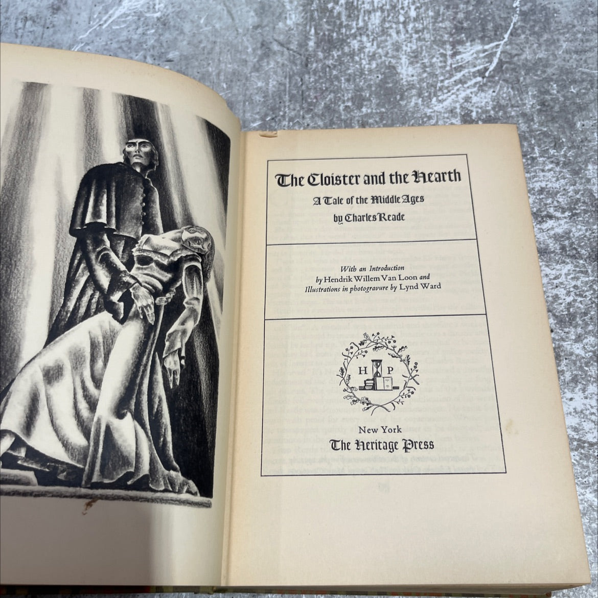 the cloister and the hearth a tale of the middle ages book, by charles reade, 1932 Hardcover image 2