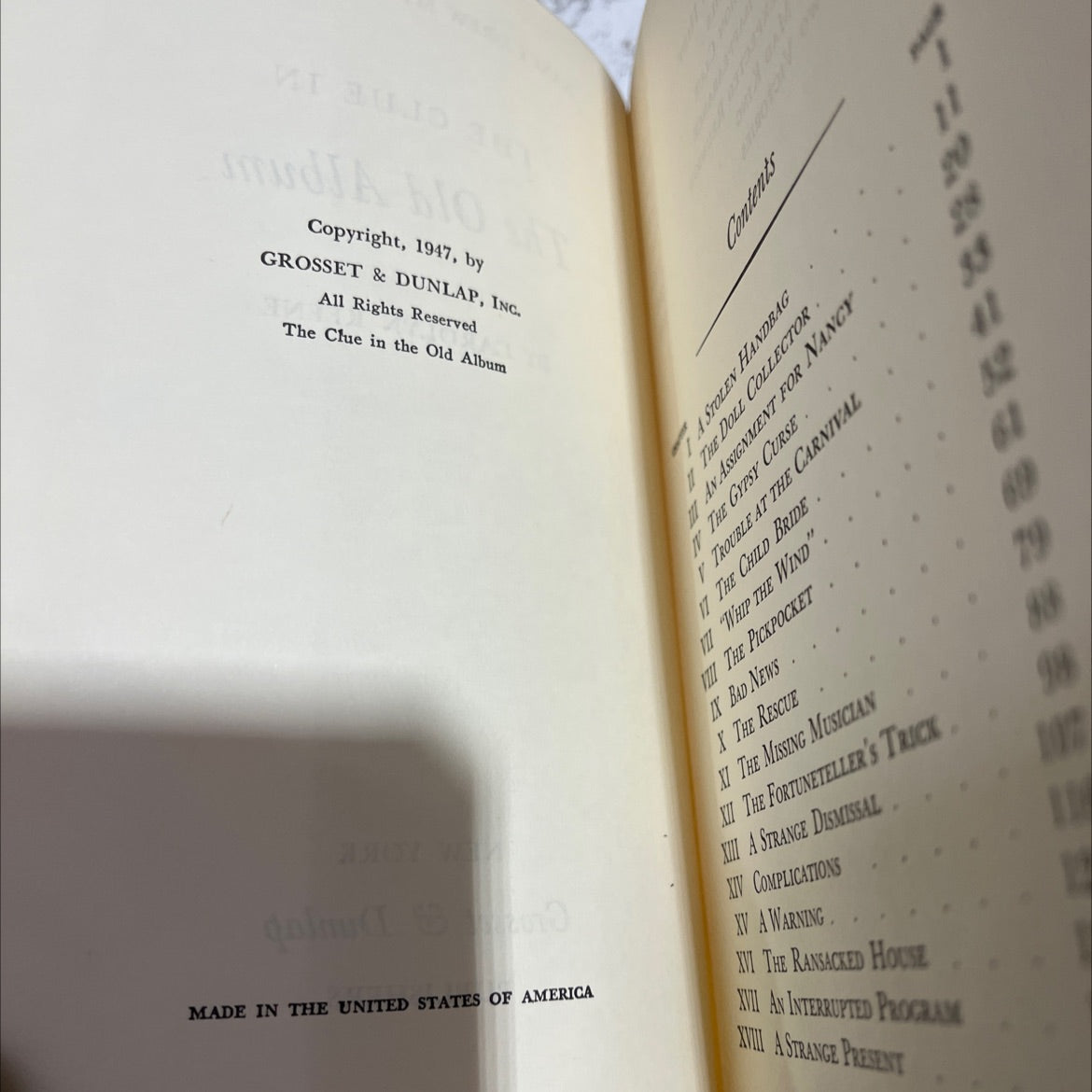 the clue in the old album book, by carolyn keene, 1947 Hardcover image 3