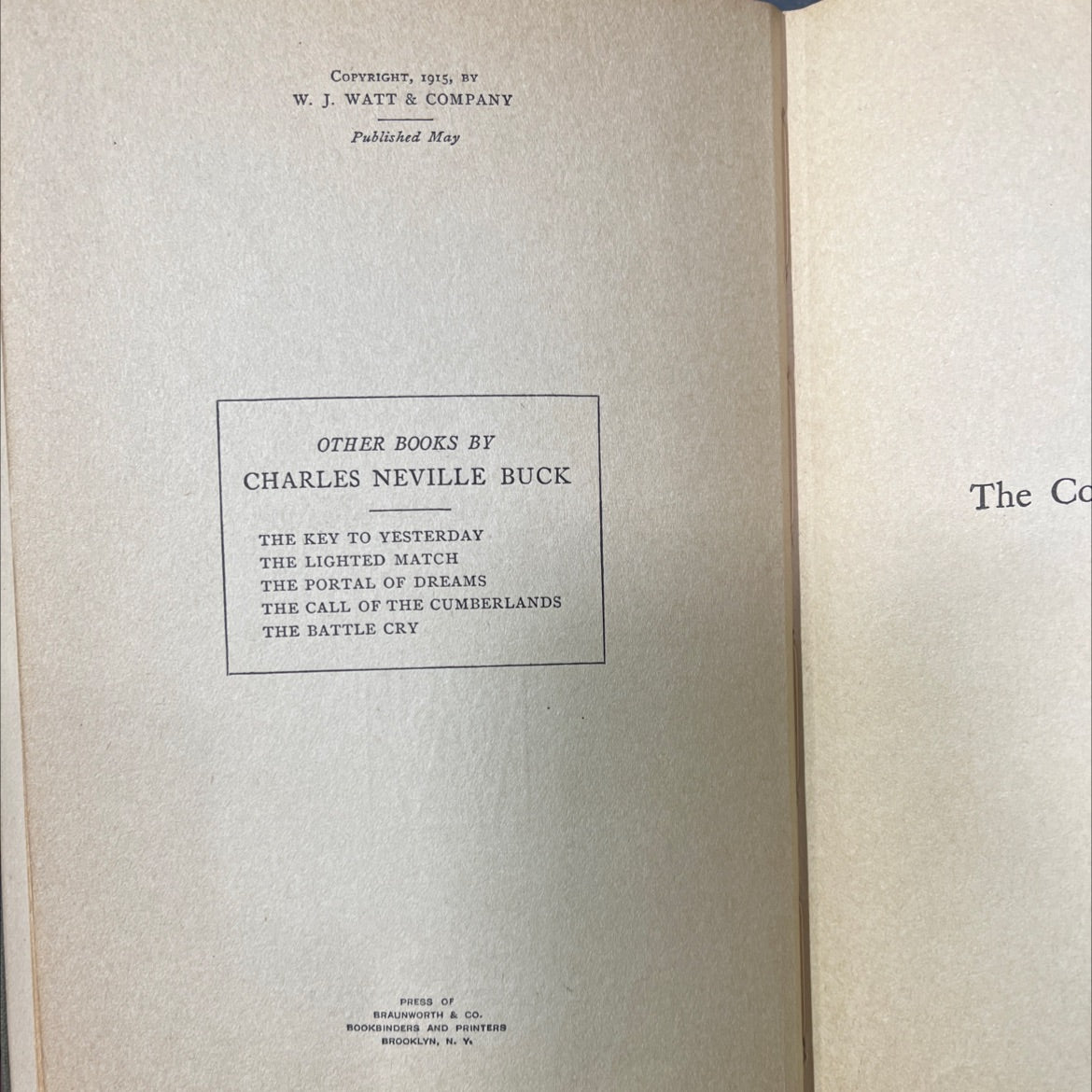 the code of the mountains book, by charles neville buck, 1915 Hardcover image 3