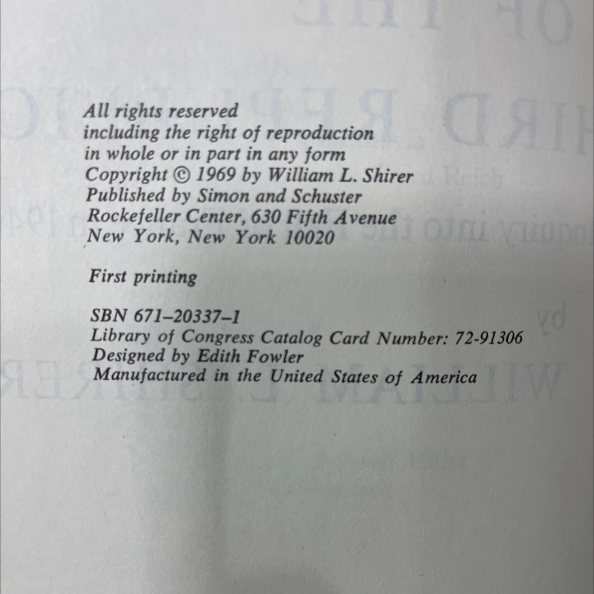 the collapse of the third republic an inquiry into the fall of france in 1940 book, by william l. shirer, 1969 Hardcover image 3