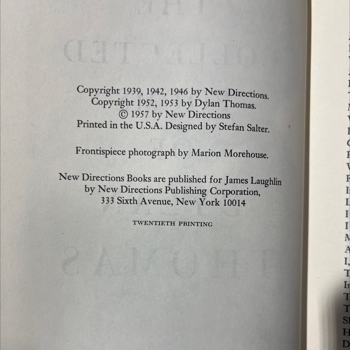 the collected poems of dylan thomas book, by dylan thomas, 1957 Hardcover image 3