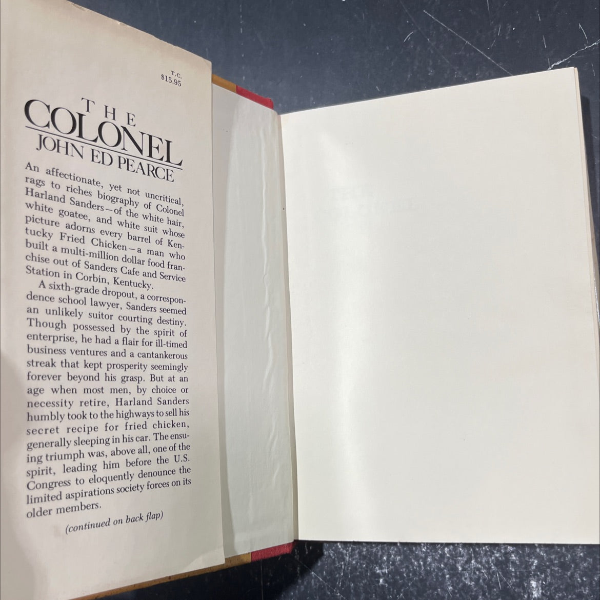 the colonel book, by John Ed Pearce, 1982 Hardcover image 4