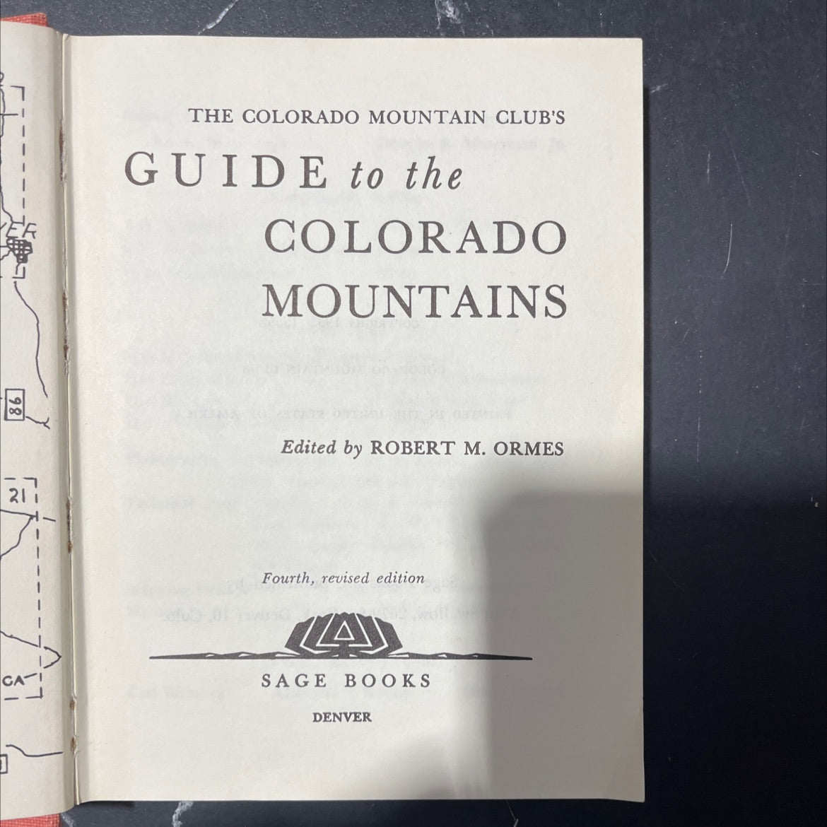 the colorado mountain club's guide to the colorado mountains book, by robert m. ormes, 1955 Hardcover image 2