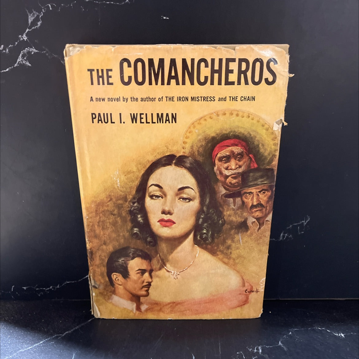 the comancheros book, by paul i. wellman, 1952 Hardcover image 1