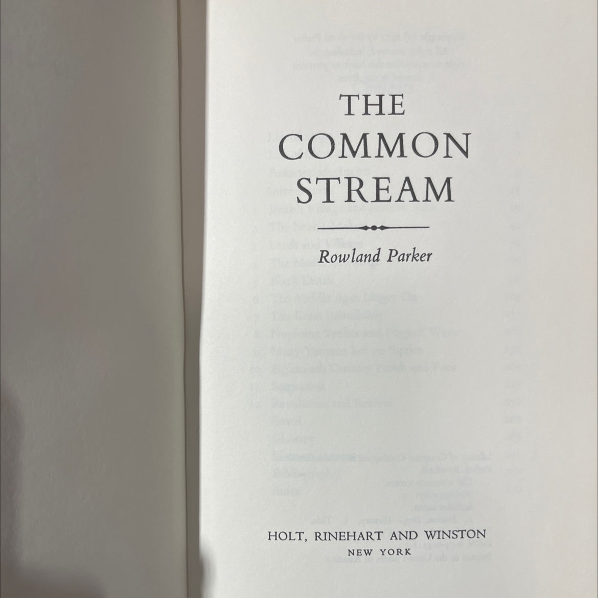 the common stream book, by Rowland Parker, 1975 Hardcover image 2