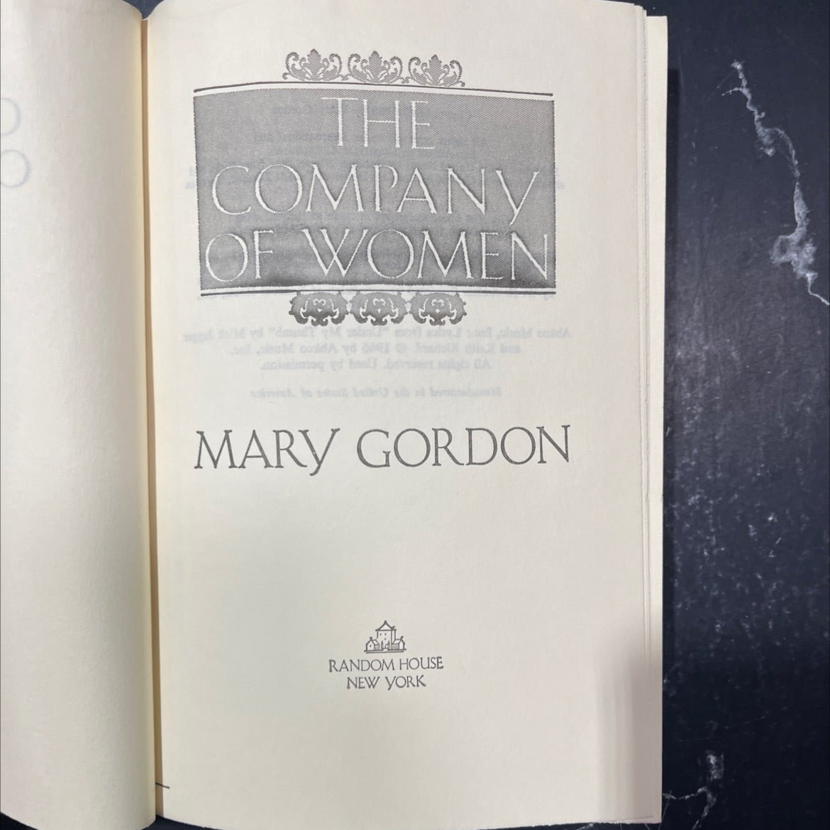 the company of women book, by mary gordon, 1980 Hardcover image 2