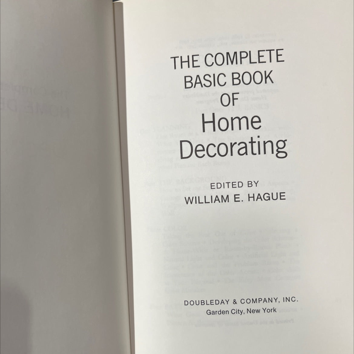 the complete basic book of home decorating book, by william e. hague, 1976 Hardcover image 2