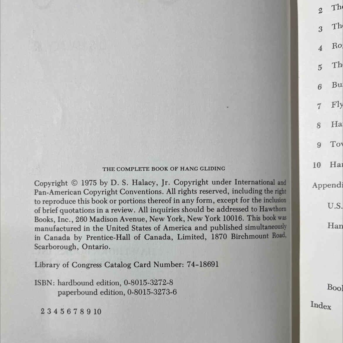 the complete book of hang gliding book, by d. s. halacy, jr., 1975 Hardcover image 3