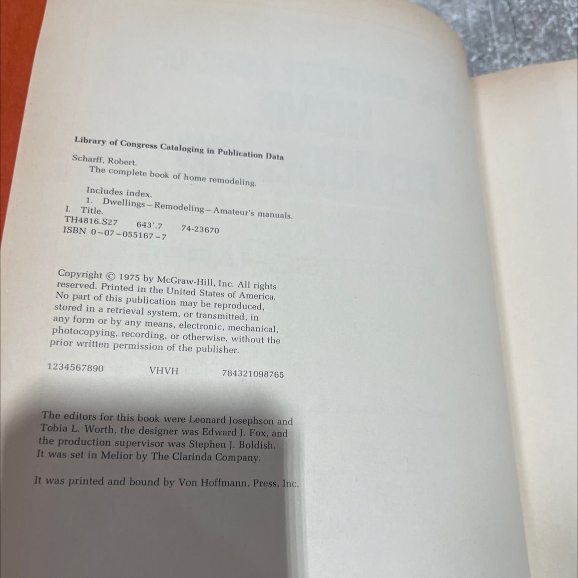 the complete book of home remodeling book, by robert scharff, 1975 Hardcover image 3