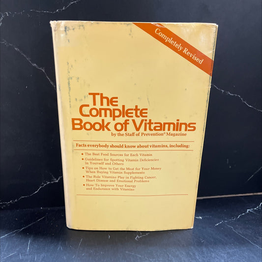 the complete book of vitamins book, by staff of prevention magazine, 1977 Hardcover image 1