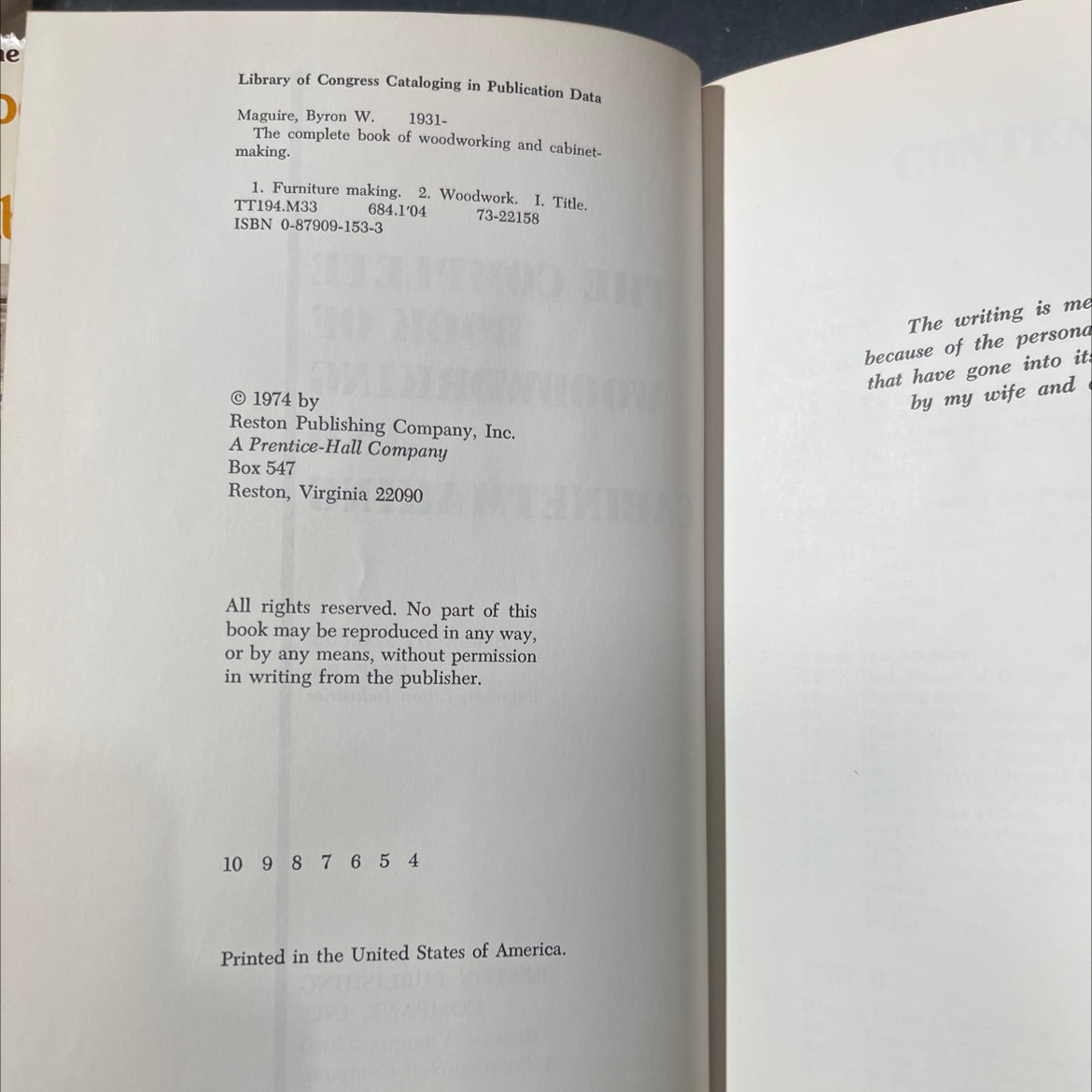 the complete book of woodworking and cabinetmaking book, by byron w. maguire, 1974 Hardcover image 3