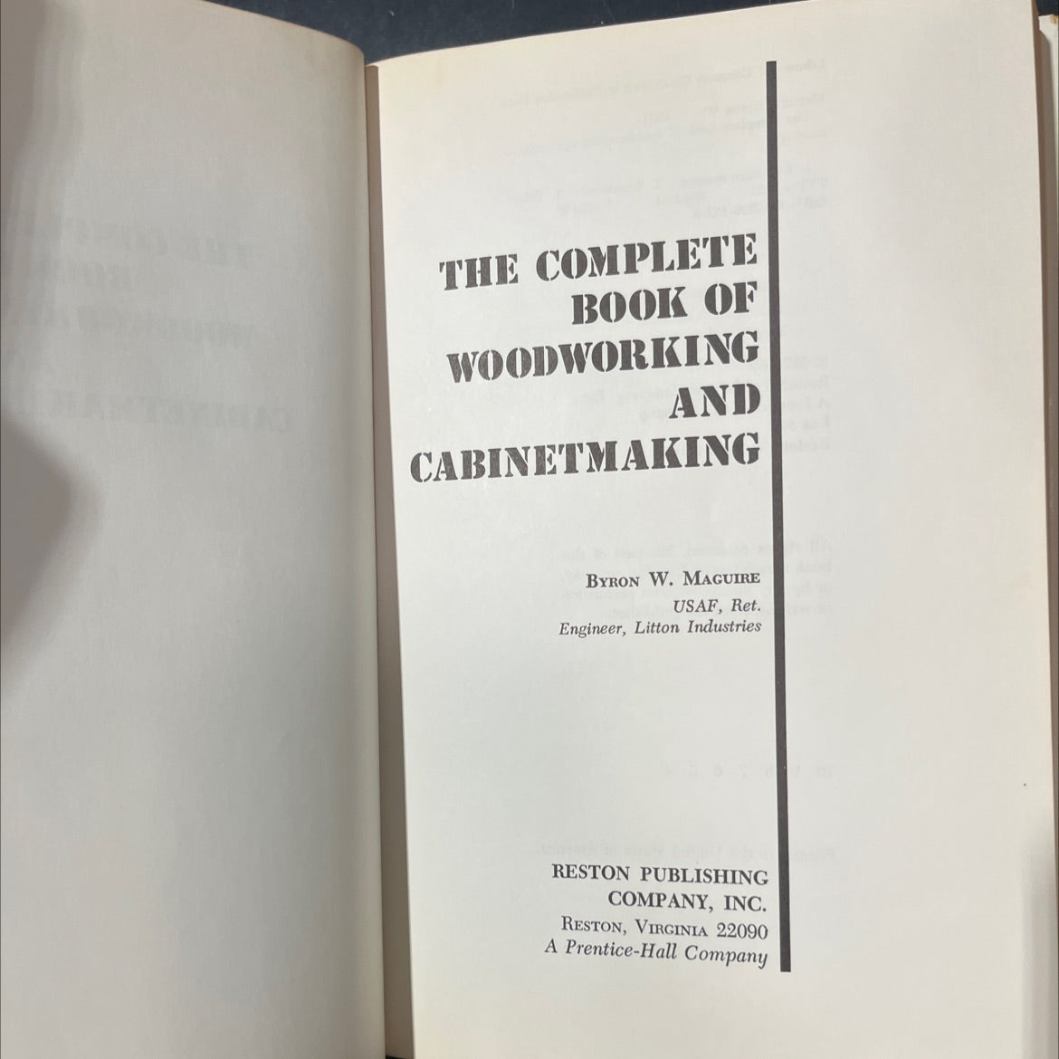the complete book of woodworking and cabinetmaking book, by byron w. maguire, 1974 Hardcover image 2
