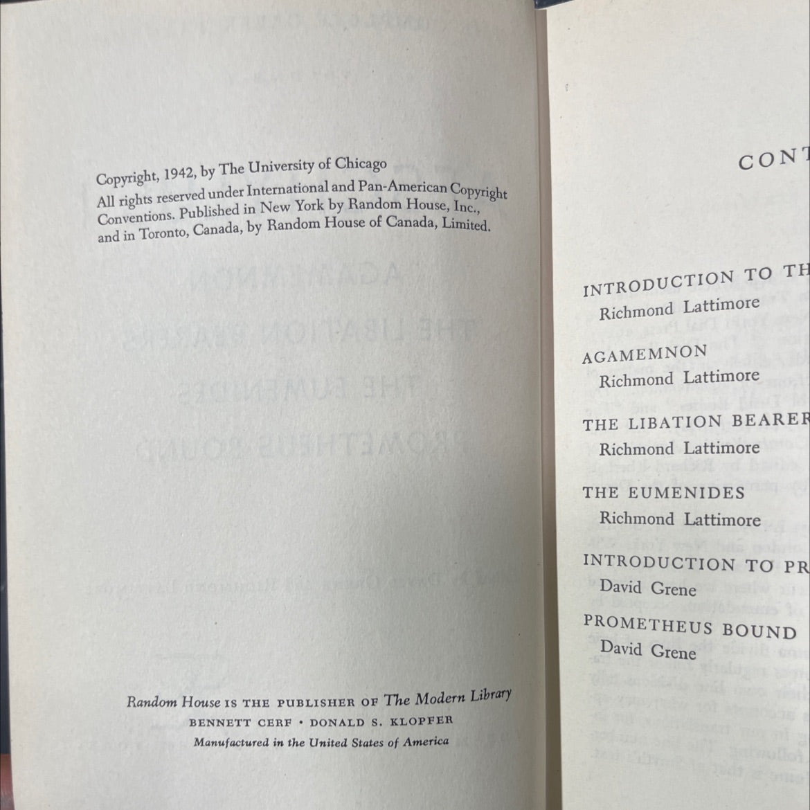 the complete greek tragedies volume i aeschylus i agamemnon the libation bearers the eumenides prometheus bound book, image 3