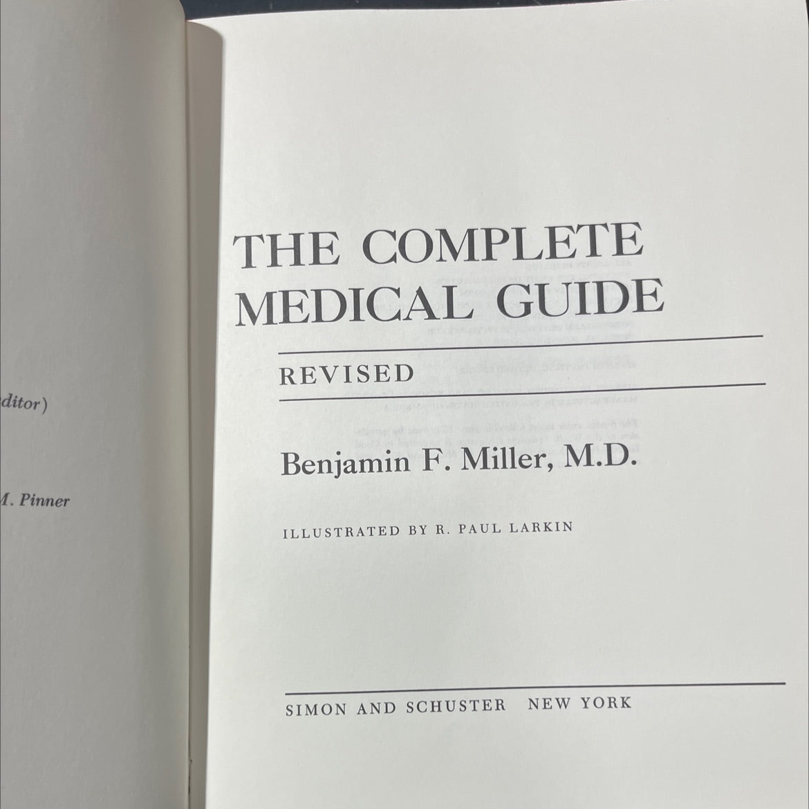 the complete medical guide revised book, by benjamin f. miller, m.d., 1967 Hardcover image 2