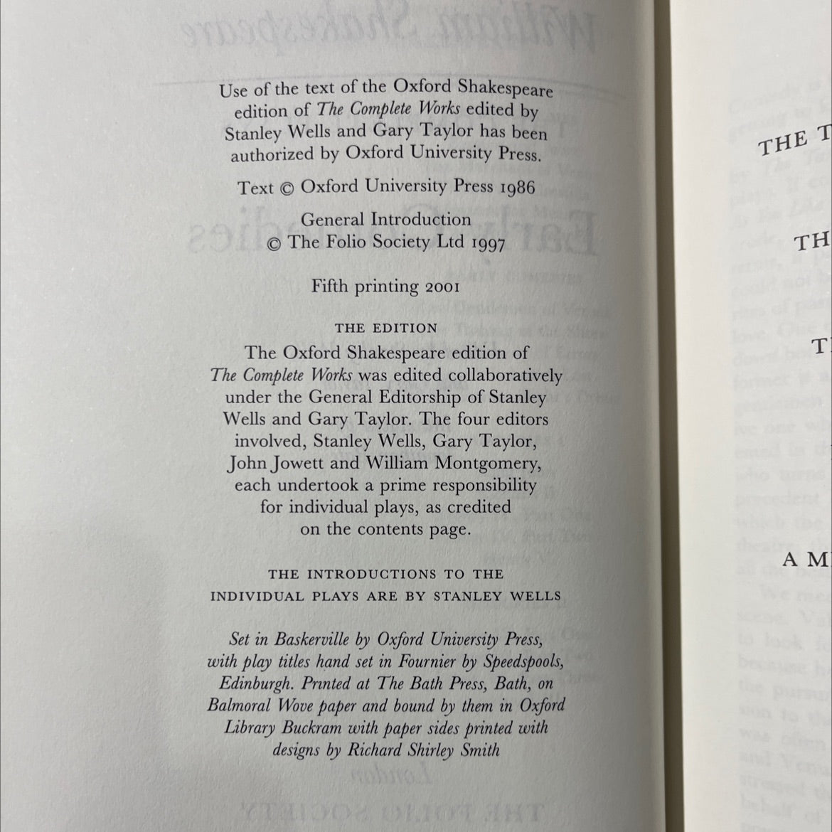 the complete plays early comedies book, by william shakespeare, 2001 Hardcover image 3