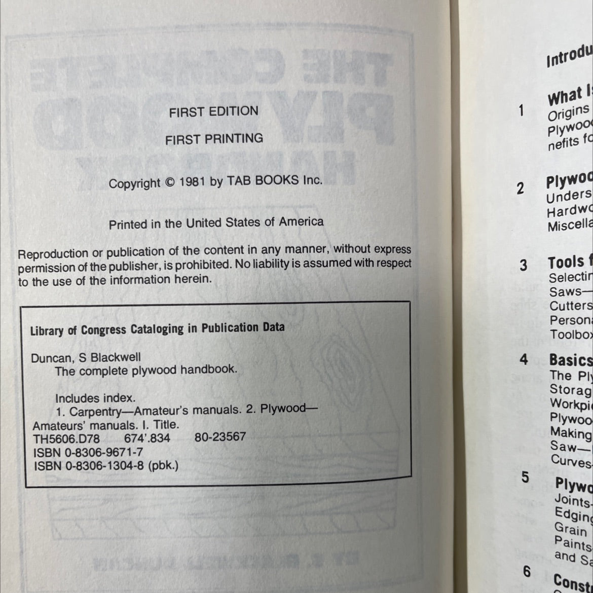 the complete plywood handbook book, by s. blackwell duncan, 1981 Hardcover image 3