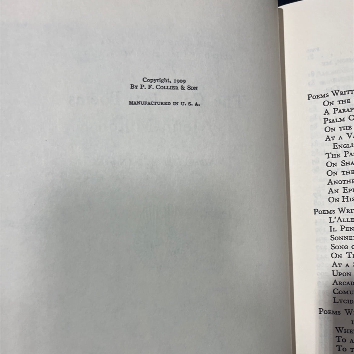the complete poems of john milton book, by john milton, 1909 Hardcover image 3