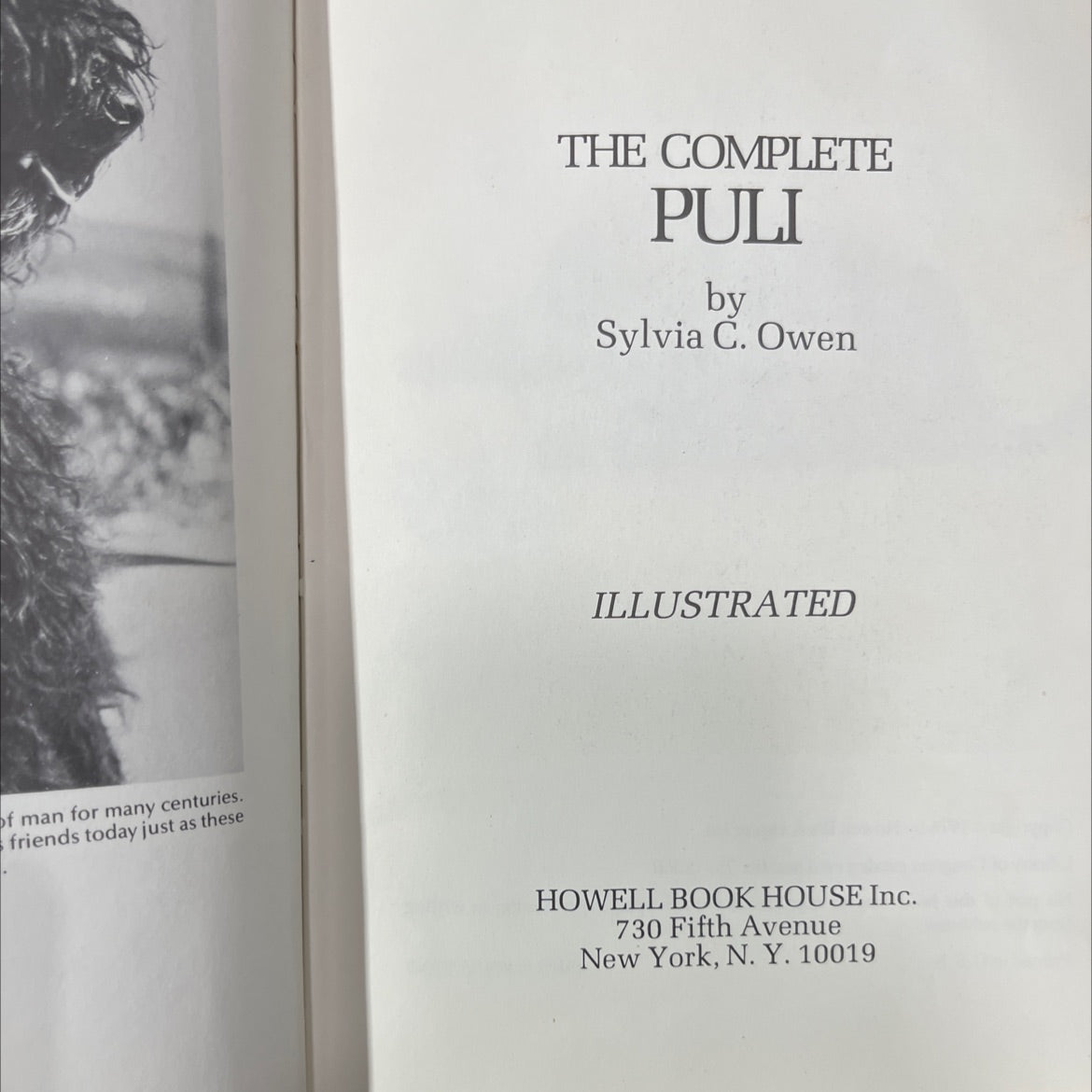 the complete puli book, by sylvia c. owen, 1976 Hardcover image 2
