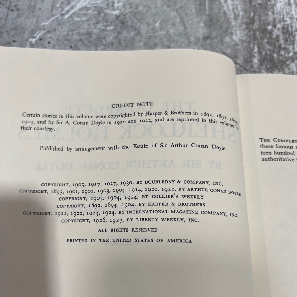 the complete sherlock holmes book, by sir arthur conan doyle, 1927 Hardcover image 3