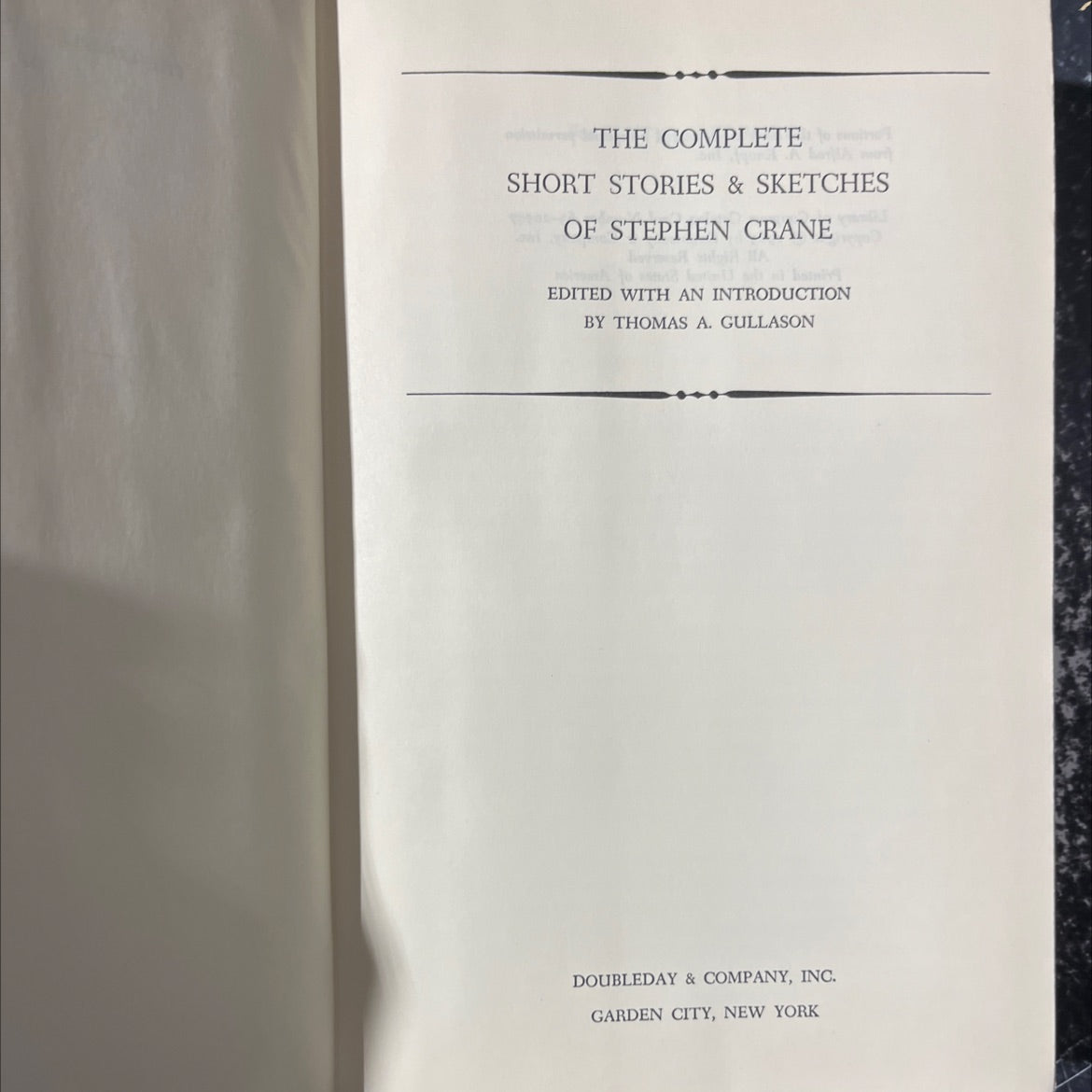 the complete short stories & sketches of stephen crane book, by stephen crane, 1963 Hardcover image 2