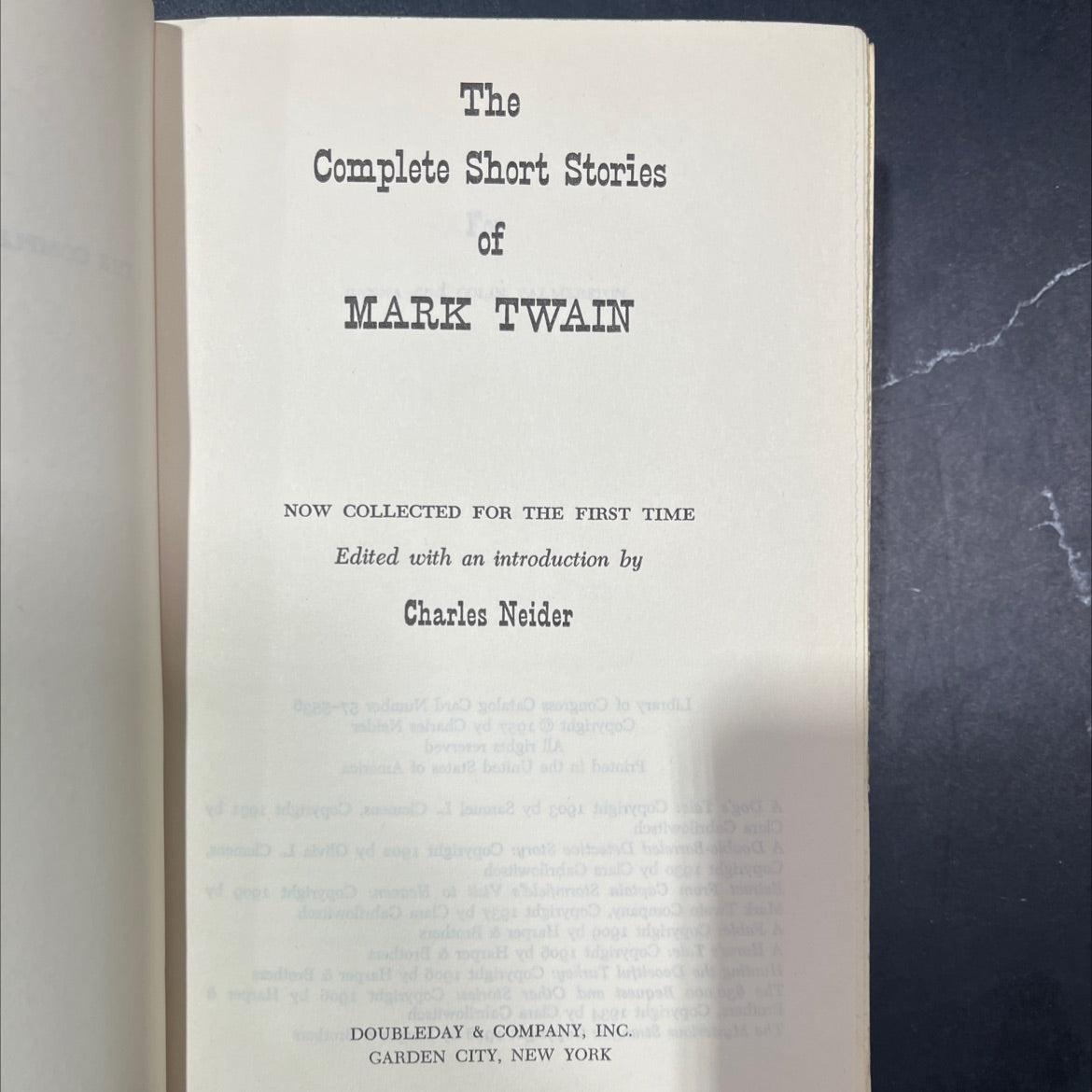 the complete short stories of mark twain now collected for the first time book, by mark twain, 1957 Hardcover image 2