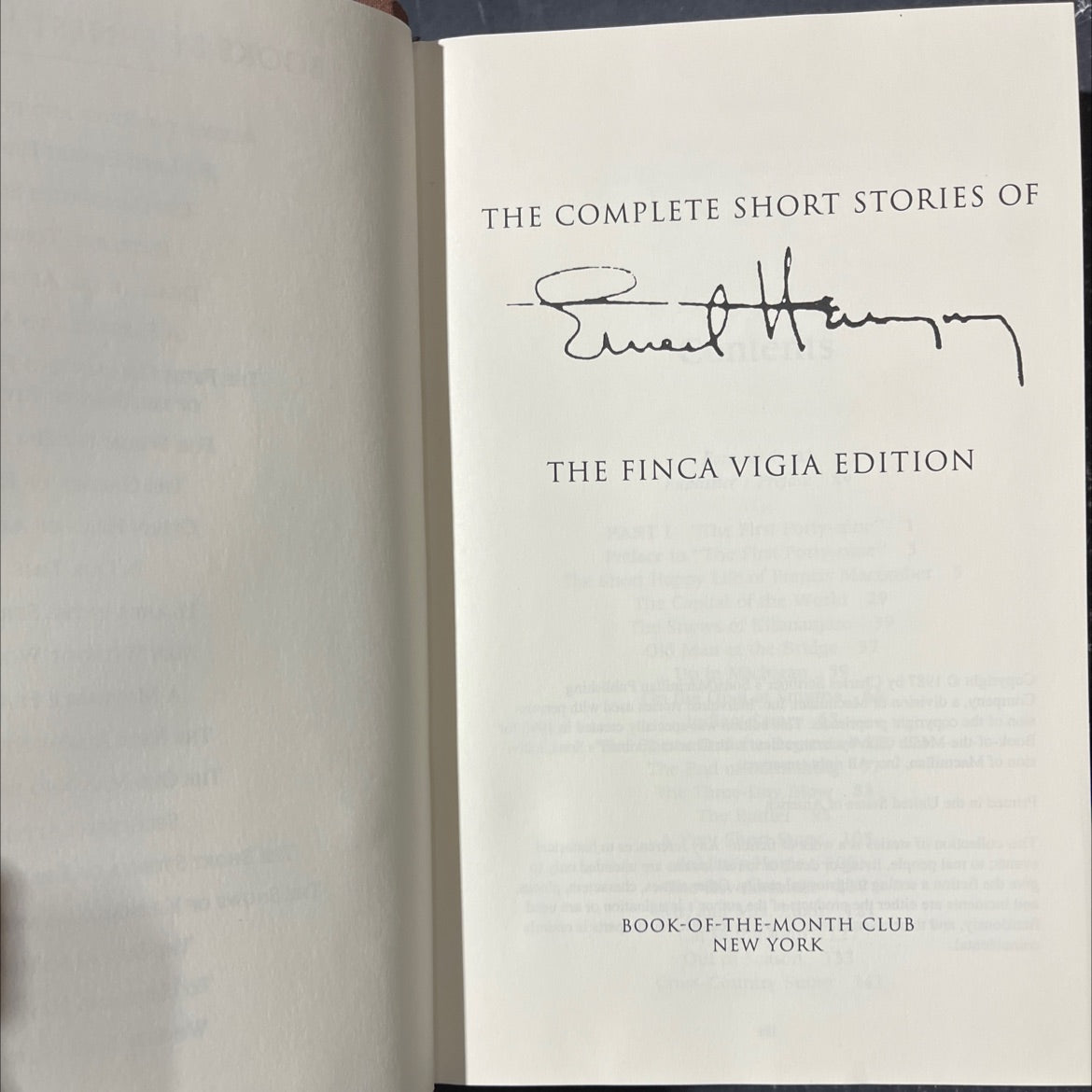 the complete short stories of the finca vigia edition book, by unknown, 1993 Hardcover image 2