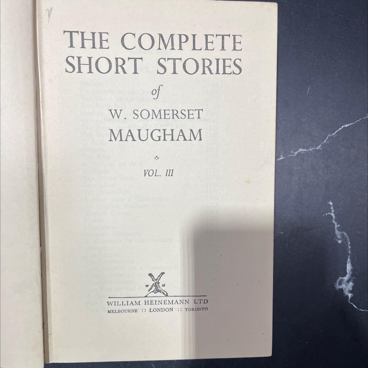 the complete short stories of w. somerset maugham vol. iii book, by w. somerset maugham, 1955 Hardcover image 2