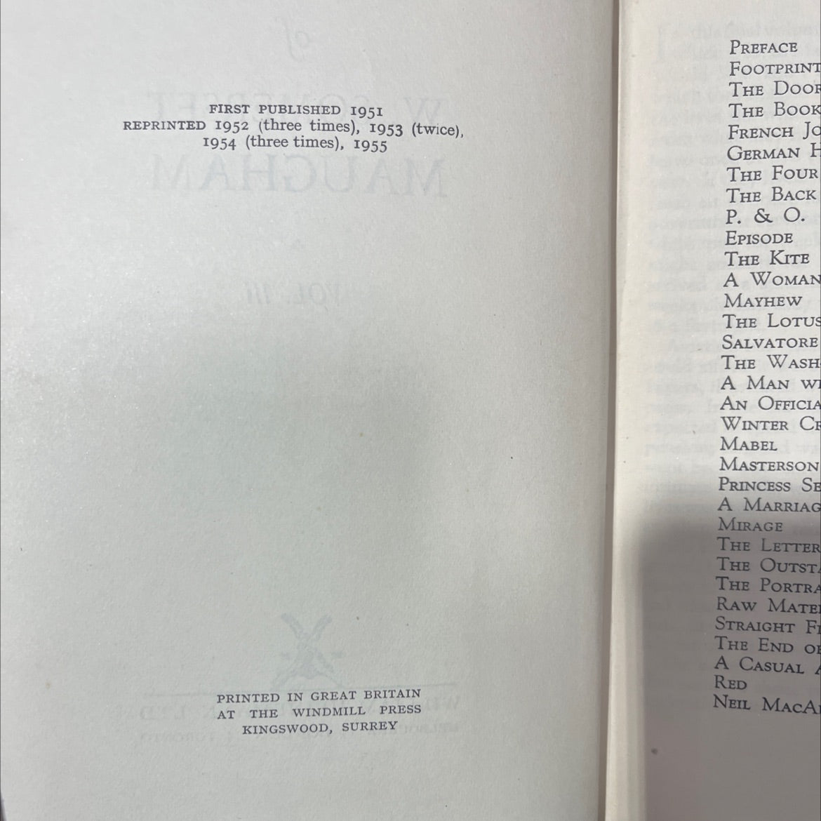 the complete short stories of w. somerset maugham vol. iii book, by w. somerset maugham, 1955 Hardcover image 3