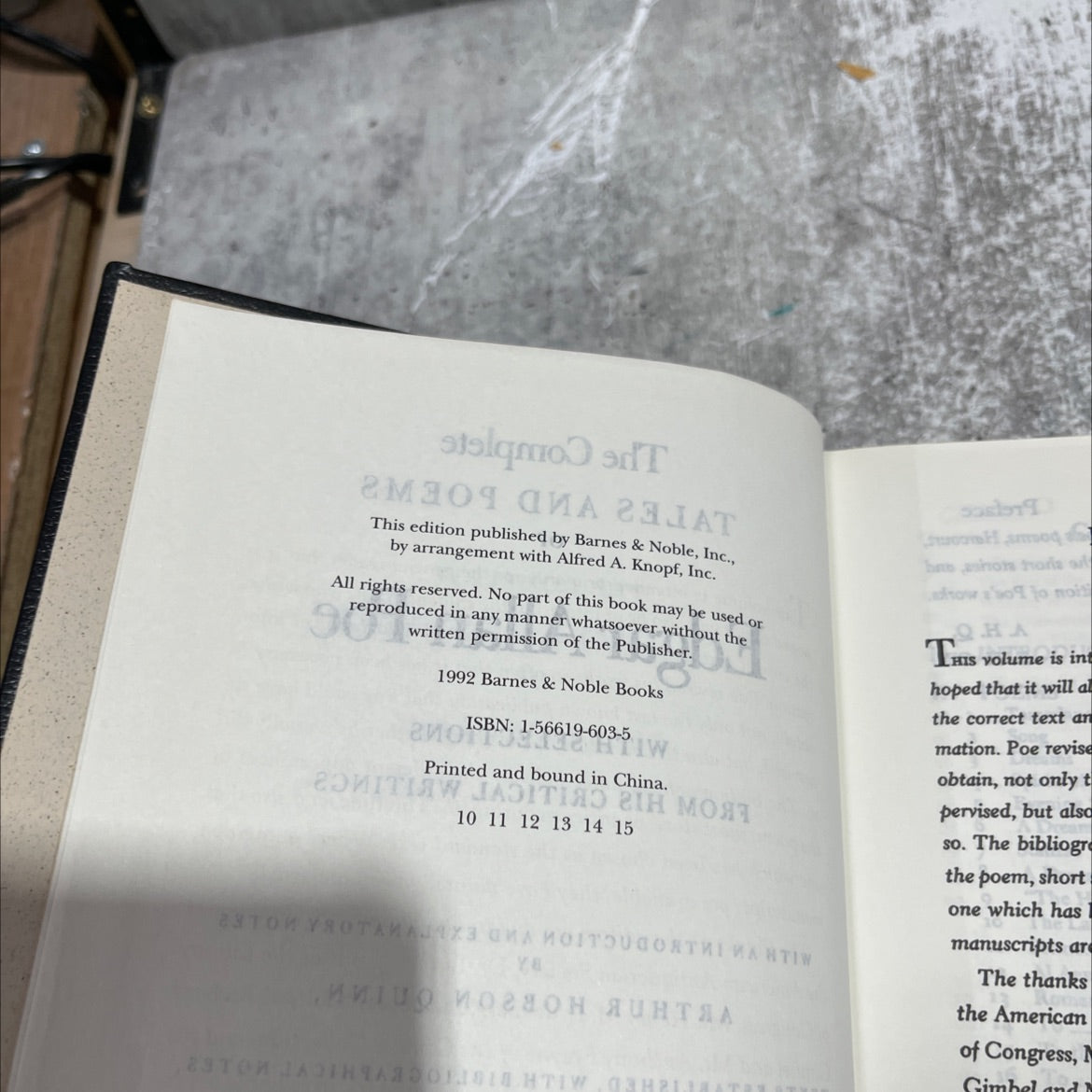 the complete tales and poems of edgar allan poe book, by edgar allan poe, 1992 Leather image 3