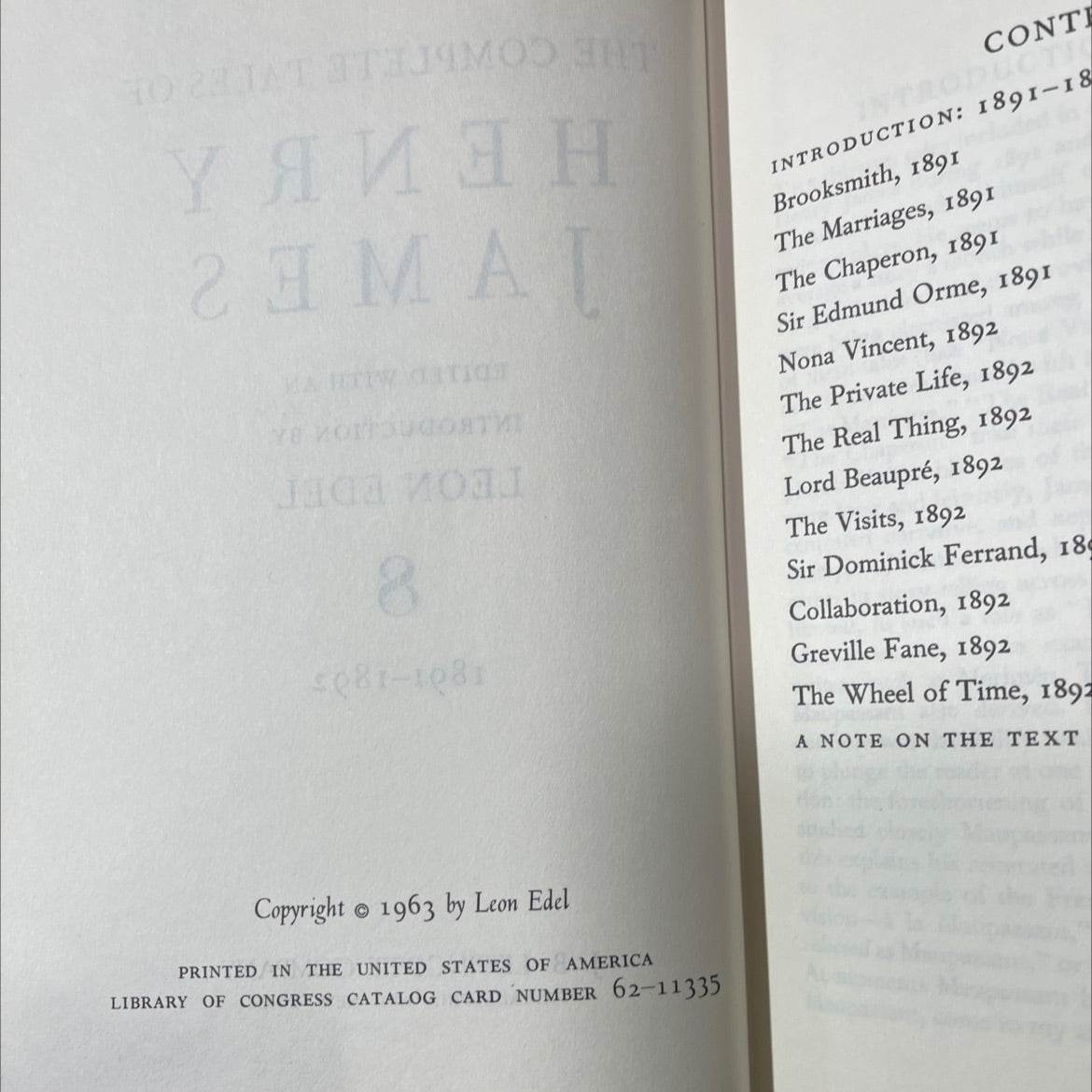 the complete tales of henry james book, by Henry James, 1892 Hardcover image 3