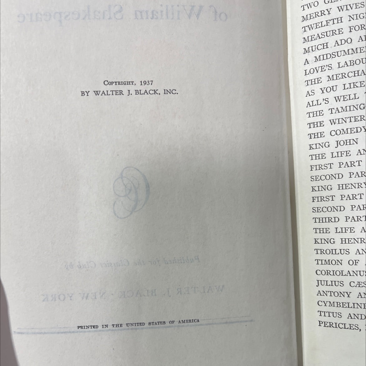 the complete works of william shakespeare book, by william shakespeare, 1937 Hardcover image 3