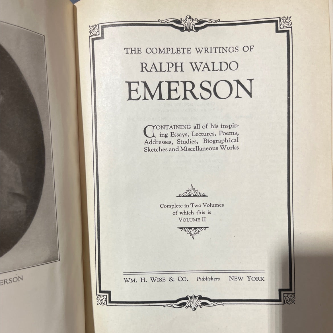 the complete writings of ralph waldo emerson volume ii book, by ralph waldo emerson, 1929 Hardcover image 2