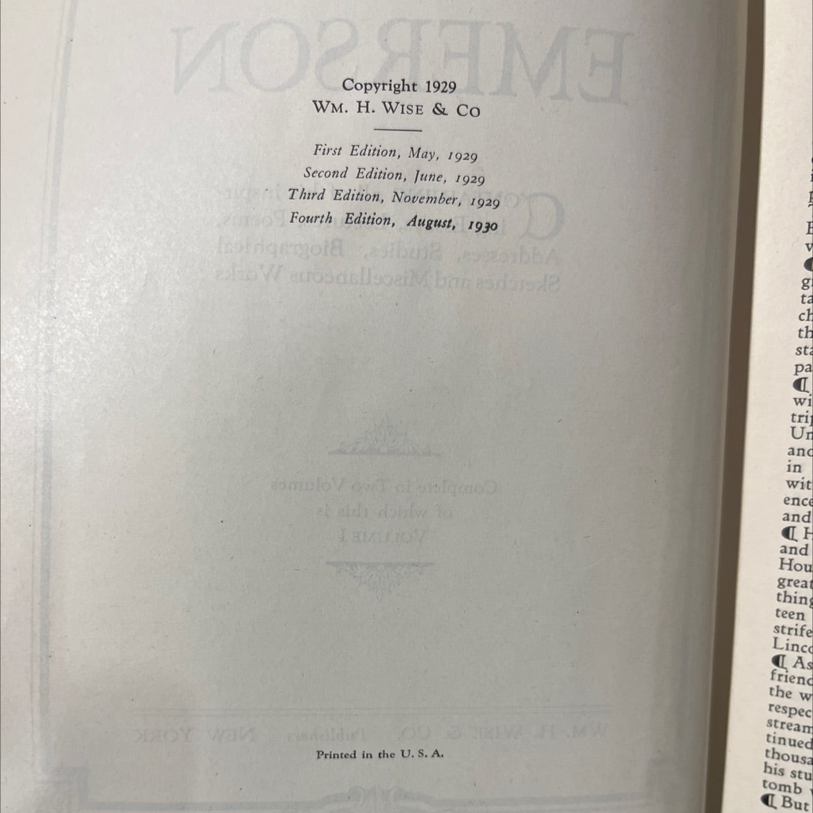 the complete writings of ralph waldo emerson book, by ralph waldo emerson, 1930 Hardcover image 3