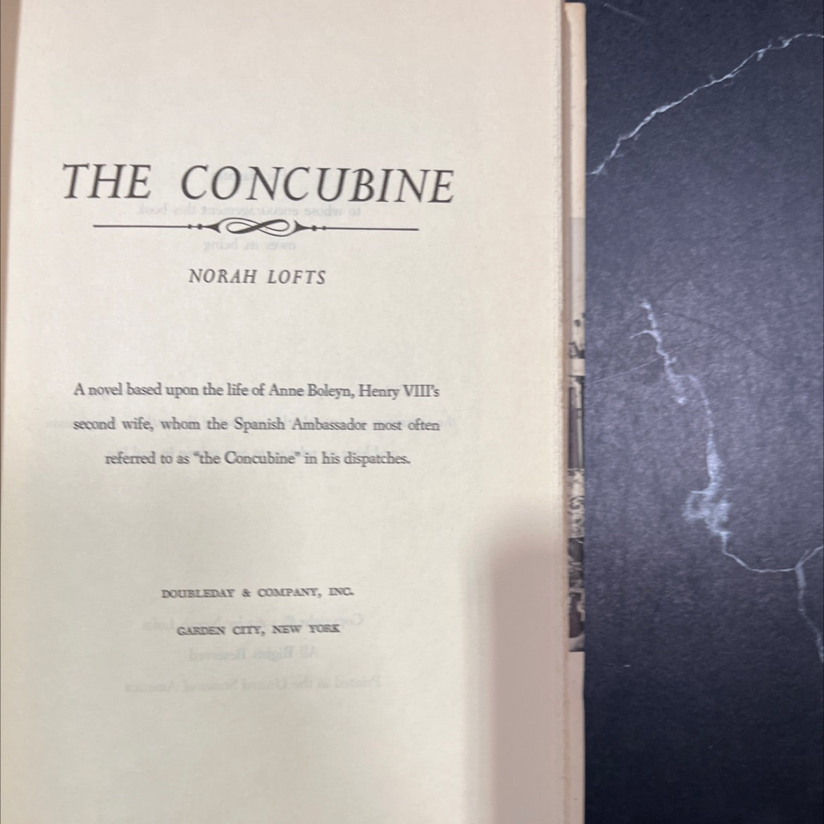the concubine book, by norah lofts, 1963 Hardcover image 2