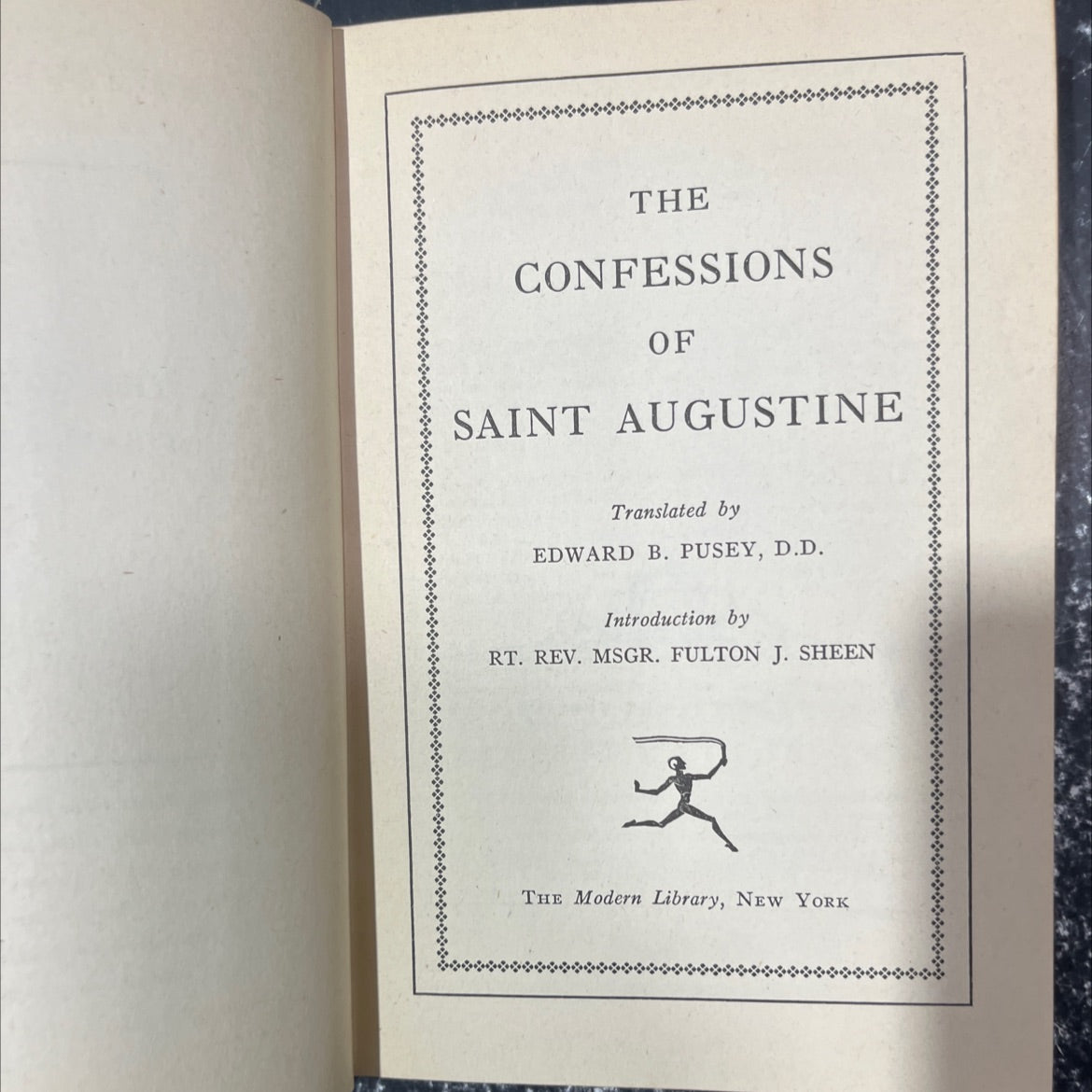 the confessions of saint augustine book, by saint augustine, 1949 Hardcover image 2